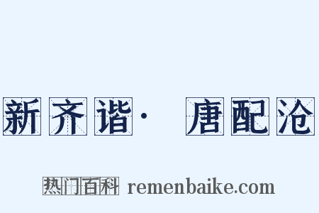 新齐谐·唐配沧是什么意思的图片